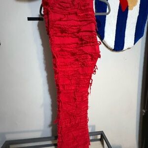 HP Red Distressed Men Jeans